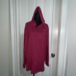 Women's size 2X hooded sweater Ideology Vibrant Knit top heathered soft